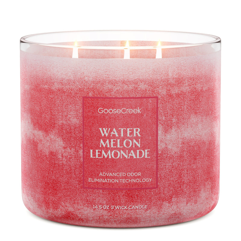Watermelon Lemonade Odor Eliminating 3-Wick Candle Wave 7-0604